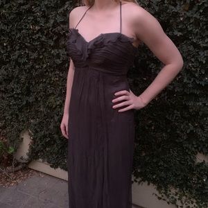 Amsale silk chiffon halter gown size 4